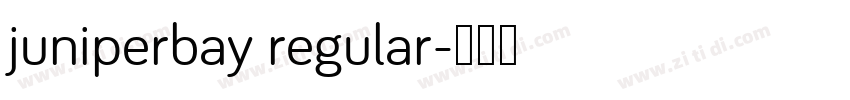 juniperbay regular字体转换
